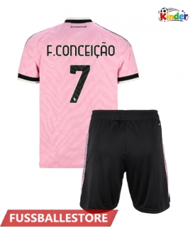 Günstige Juventus Francisco Conceicao #7 Auswärts Trikotsatzt Kinder 2026-27 Kurzarm (+ Kurze Hosen)